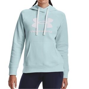Under Armour Mint Rival Fleece Logo Hoodie